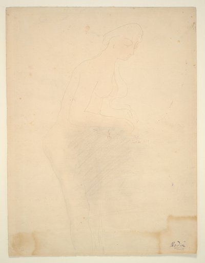 Meztelenül álló, jobb profil alkotó: Auguste Rodin