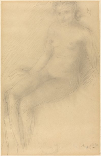 Ülő női akt alkotó: Auguste Rodin