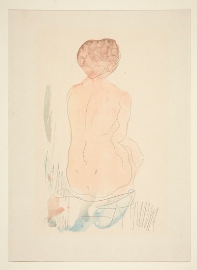 Ülő akt, hátulról nézve alkotó: Auguste Rodin