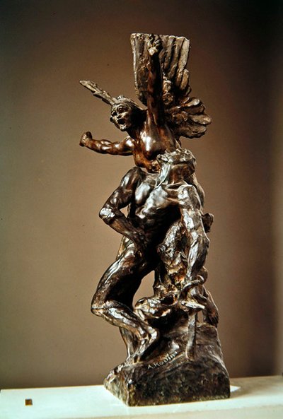 Tanulmány a fegyverhez híváshoz alkotó: Auguste Rodin