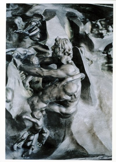 A pokol kapuja, Ugolino és fiai részlete, bal oldali központi panel, 1887 körüli bronz alkotó: Auguste Rodin