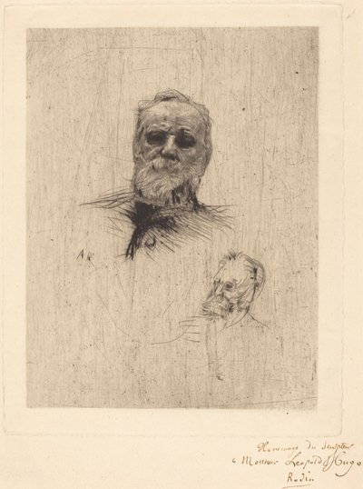 Victor Hugo, DeFace, 1886. alkotó: Auguste Rodin