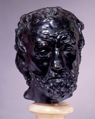 betört orrú férfi feje Auguste Rodin (1840-1917) szobra 19. századi Párizs, Musee Rodin alkotó: Auguste Rodin