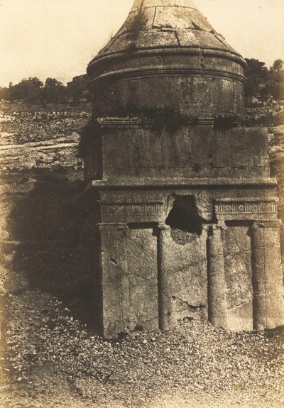 Absalom sírja, Kidron völgye, Jeruzsálem,1854 (fotó) alkotó: Auguste Salzmann