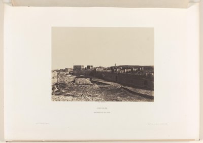 Kilátás Jeruzsálemre Sionból Jeruzsálem. Sion-erőd (cím a tárgyon) alkotó: Auguste Salzmann
