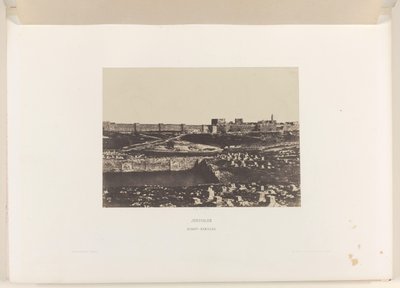 Mamilla-medence Jeruzsálem óvárosának falán kívül Jeruzsálem. Birket-Mamillah (cím a tárgyon) alkotó: Auguste Salzmann