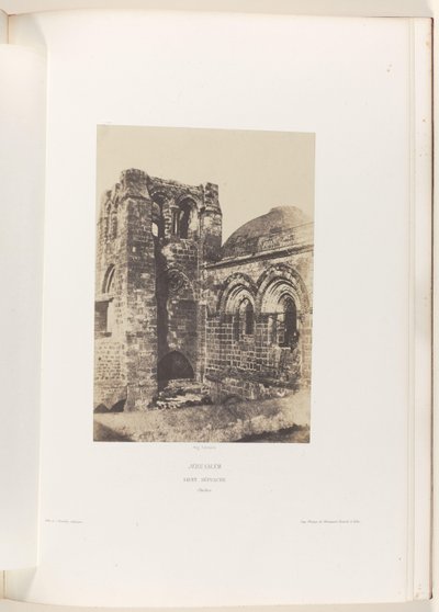 A jeruzsálemi Szent Sír-templom tornya Jeruzsálem. Szent Sír. Clocher (cím az objektumon) alkotó: Auguste Salzmann