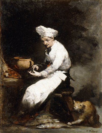 A szakács és a macska, alkotó: Auguste Theodule Ribot