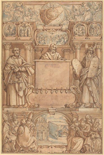 Címlap egy Bibliához alkotó: Augustin Braun