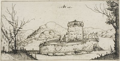 Erőd egy tóban alkotó: Augustin Hirschvogel