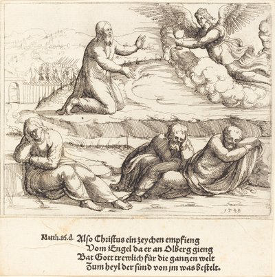 Agónia a kertben, 1548. alkotó: Augustin Hirschvogel