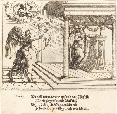 Az Angyali üdvözlet alkotó: Augustin Hirschvogel