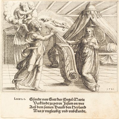 Angyali üdvözlet, 1548. alkotó: Augustin Hirschvogel