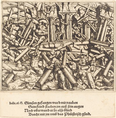 Sámson halála alkotó: Augustin Hirschvogel