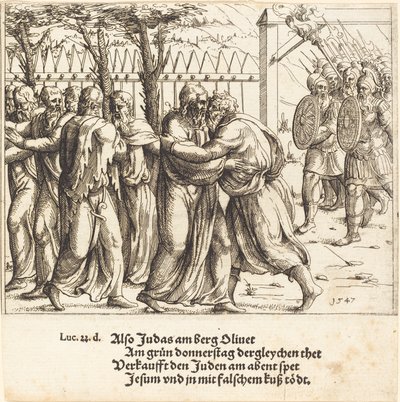 Júdás csókja alkotó: Augustin Hirschvogel