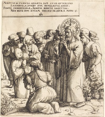 Lázár feltámasztása alkotó: Augustin Hirschvogel