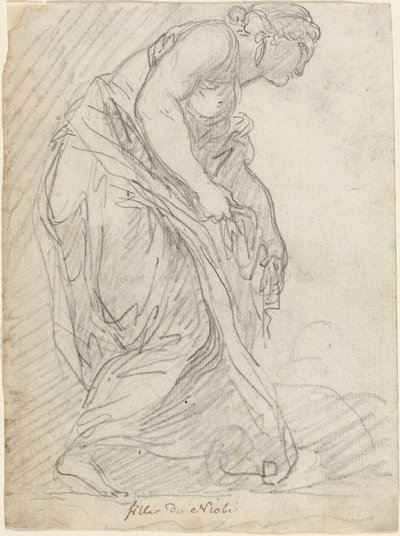 Niobe egyik lánya alkotó: Augustin Pajou