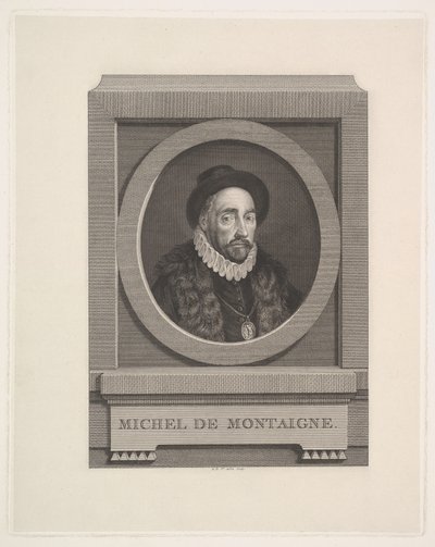 Michel de Montaigne portréja alkotó: Augustin de Saint-Aubin