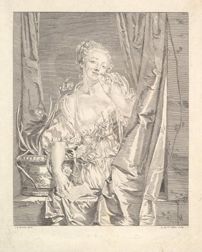 Le Baiser csókot fújt. alkotó: Augustin de Saint Aubin