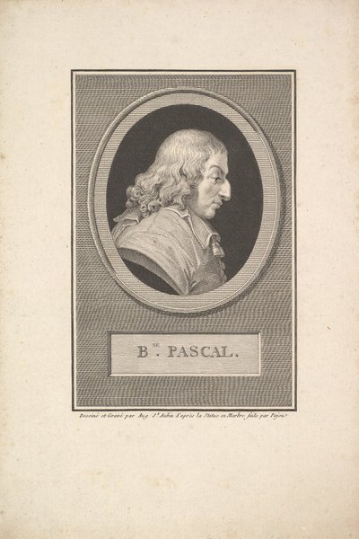 Blaise Pascal portréja, 1802. alkotó: Augustin de Saint Aubin