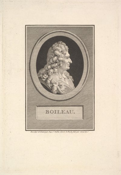 Despréaux Nicolas Boileau portréja, 1800. alkotó: Augustin de Saint Aubin