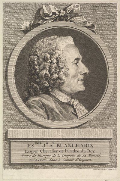 Esprit-Joseph-Antoine Blanchard portréja, 1767. alkotó: Augustin de Saint Aubin