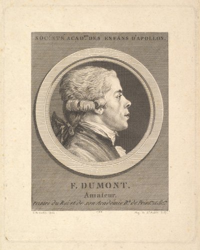 Porträt von François Dumont, 1788 von Augustin de Saint Aubin