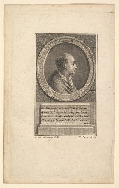 Gessner portréja, 1775. alkotó: Augustin de Saint Aubin