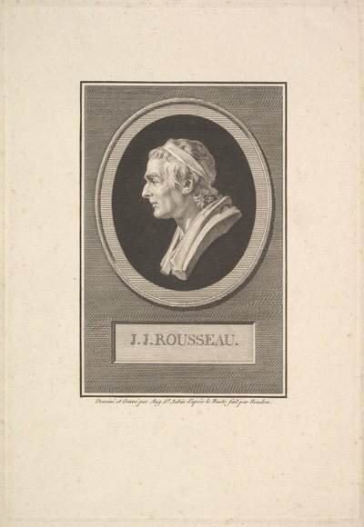 J.J. Rousseau portréja, 1801. alkotó: Augustin de Saint Aubin