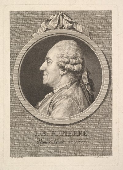 Jean-Baptiste-Marie Pierre portréja, 1775. alkotó: Augustin de Saint Aubin