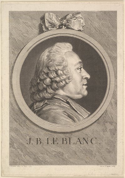 Jean-Baptiste Le Blanc portréja, 1750. alkotó: Augustin de Saint Aubin