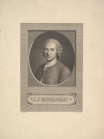 Jean-Jacques Rousseau portréja, 1777. alkotó: Augustin de Saint Aubin