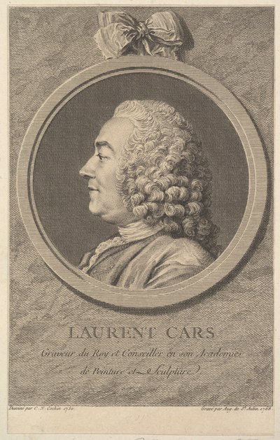 Laurent Cars portréja, 1768. alkotó: Augustin de Saint Aubin