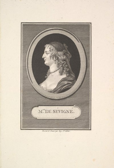 Marie de Rabutin portréja, Mise de Sévigné, 1802. alkotó: Augustin de Saint Aubin