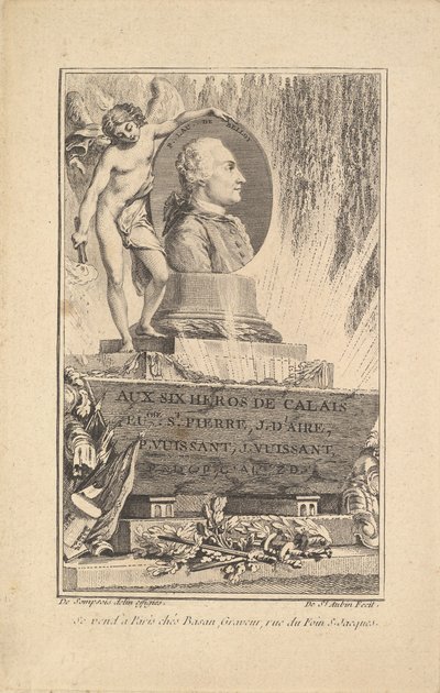 Pierre Laurent de Belloy portréja, kb. 1765. alkotó: Augustin de Saint Aubin