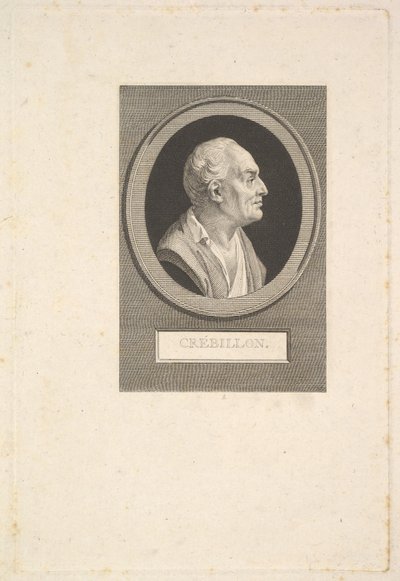Prosper Jolyot de Crébillon portréja, kb. 1802. alkotó: Augustin de Saint Aubin
