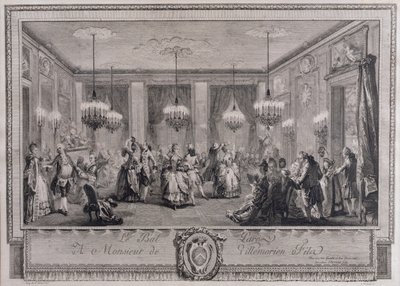 Az estélyi bál Monsieur de Villemorien Fila házában, metszette L. Provost (lásd még 55452) alkotó: Augustin de Saint Aubin