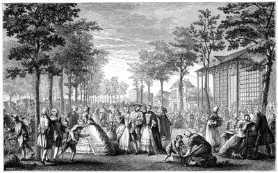A sétány, Párizs, 1885 alkotó: Augustin de Saint Aubin