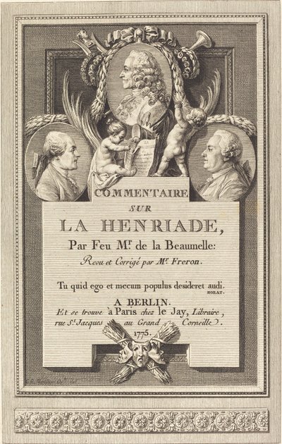 Kommentár a Henriade-hoz alkotó: Augustin de Saint Aubin after Clément Pierre Marillier