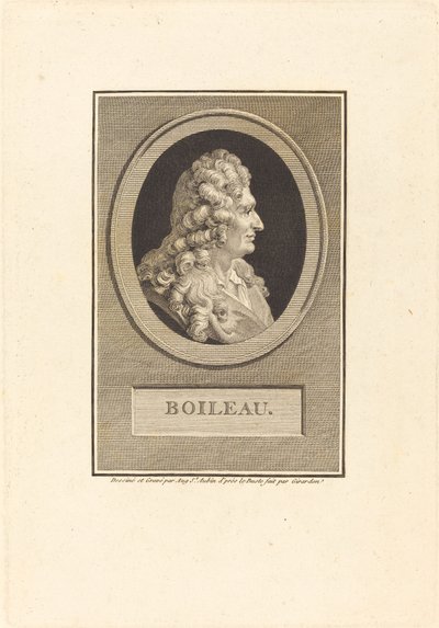 Despreaux-Nicolas Boileau alkotó: Augustin de Saint Aubin after François Girardon