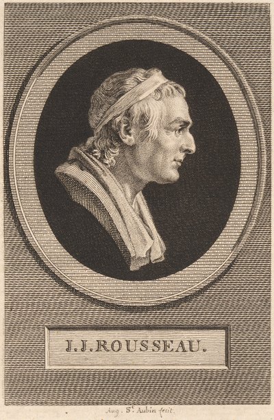 Jean-Jacques Rousseau alkotó: Augustin de Saint Aubin after Jean Antoine Houdon