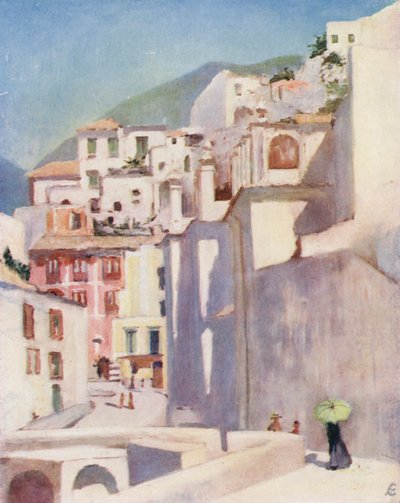 Amalfi nyáron (színes litográfia) alkotó: Augustine Fitzgerald