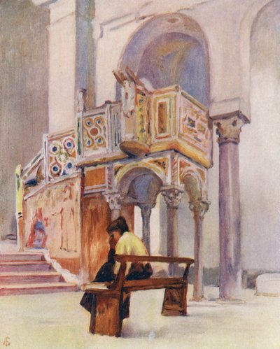 San Giovanni Del Toro szószék, Ravello (színes litho) alkotó: Augustine Fitzgerald