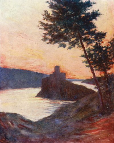 Az Amourel-kastély a Tajón, Portugália (színes litográfia) alkotó: Augustine Fitzgerald