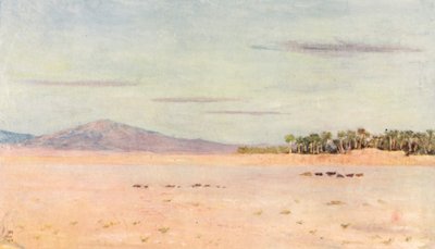 A sivatag Biskra közelében (színes litográfia) alkotó: Augustine Fitzgerald