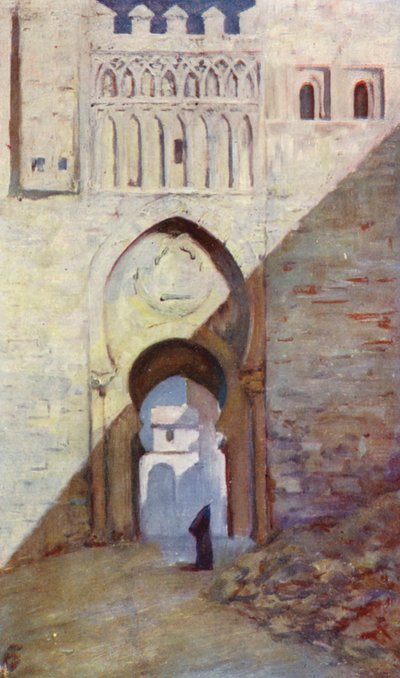 Toledo, Puerta Del Sol (színes litográfia) alkotó: Augustine Fitzgerald