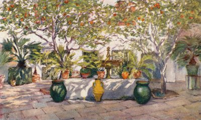 Villa Caid Mahomed, Hay Newton úr, algíri főkonzul rezidenciája (színes litográfia) alkotó: Augustine Fitzgerald