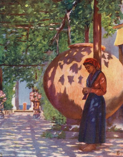 Villa Maresca, Casamicciola közelében, Ischia (színes litográfia) alkotó: Augustine Fitzgerald