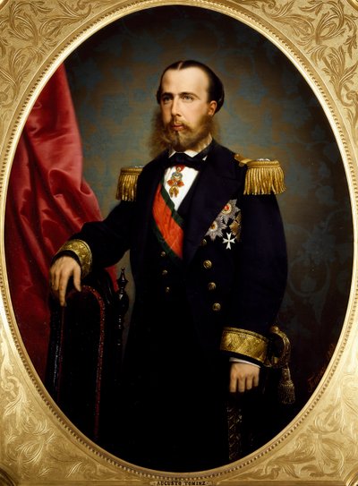 Ferdinand Maximilian osztrák portréja (Bécs alkotó: Augusto Tominz
