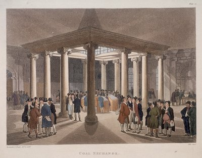 Széntőzsde, London, 1808 alkotó: Augustus Charles Pugin, Thomas Rowlandson